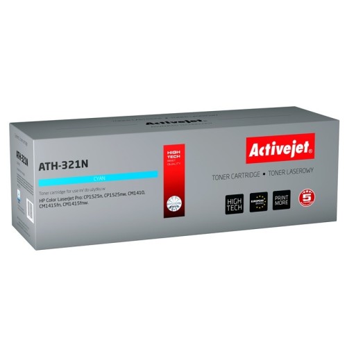 Activejet ATH-321N Toner (replacement for HP 128A CE321A; Supreme; 1300 pages; cyan)