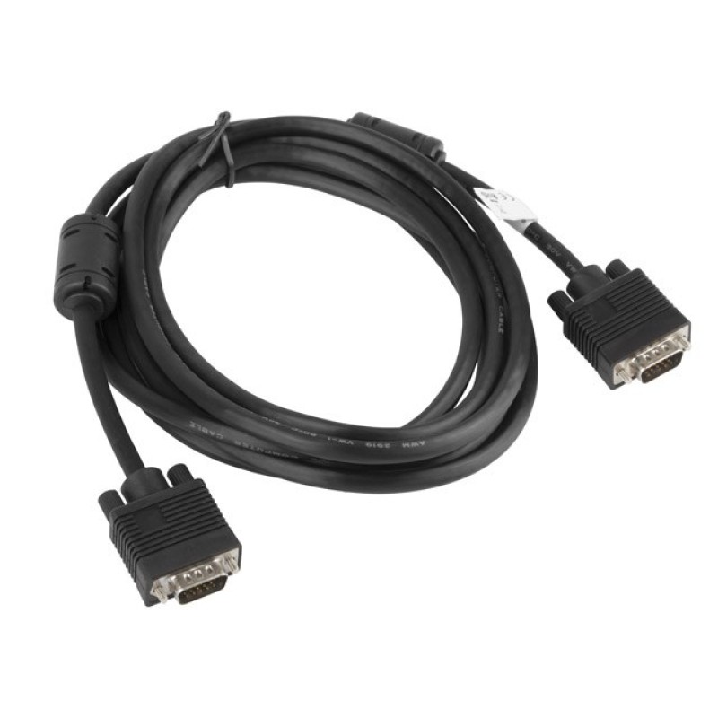 Lanberg CA-VGAC-10CC-0030-B VGA cable 3 m VGA (D-Sub) Black Lanberg CA-VGAC-10CC-0030-B VGA cable 3 m VGA (D-Sub) Black