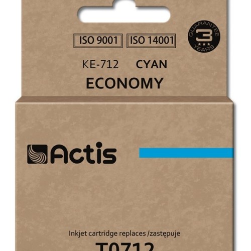 Actis KE-712 ink (replacement for Epson T0712/T0892/T1002; Standard; 13.5 ml; cyan) Actis KE-712 ink (replacement for Epson T0712/T0892/T1002; Standard; 13.5 ml; cyan)