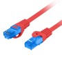 LANBERG PATCHCORD S/FTP CAT.6A 1M RED LSZH