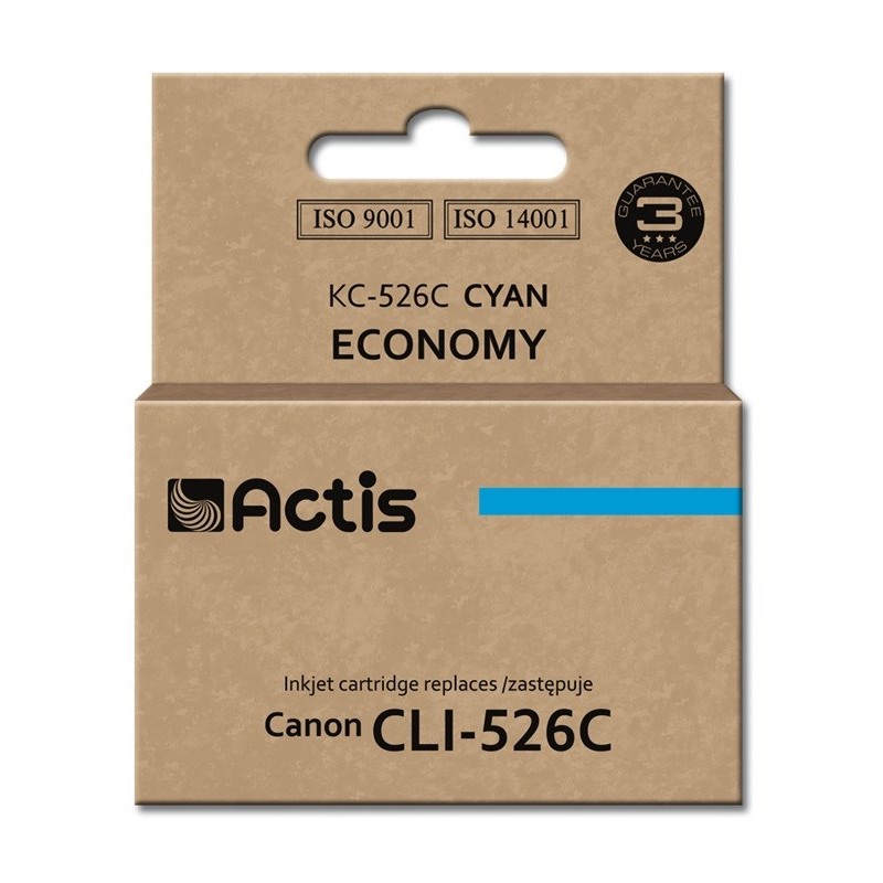 Actis KC-526C Ink Cartridge (replacement for Canon CLI-526C; Standard; 10 ml; cyan)