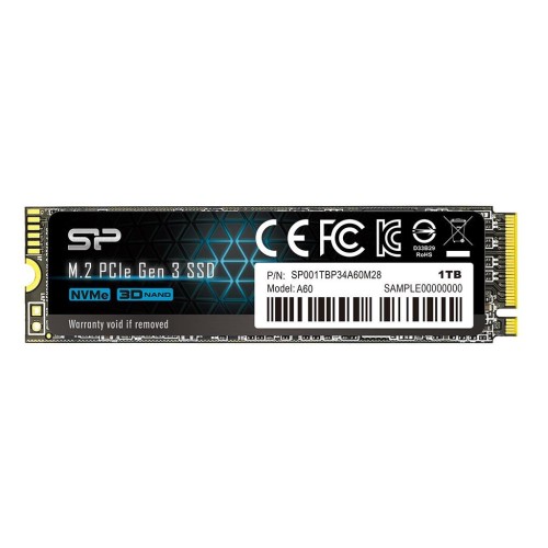 Silicon Power P34A60 M.2 1000 GB PCI Express SLC NVMe Silicon Power P34A60 M.2 1000 GB PCI Express SLC NVMe