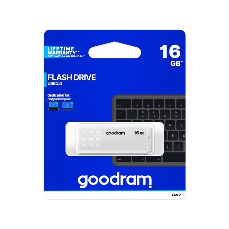 Goodram USB flash drive UME2 16 GB USB Type-A 2.0 White Goodram USB flash drive UME2 16 GB USB Type-A 2.0 White