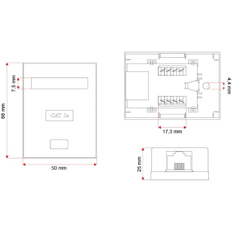 A-LAN GN005 network junction box Cat5e White A-LAN GN005 network junction box Cat5e White