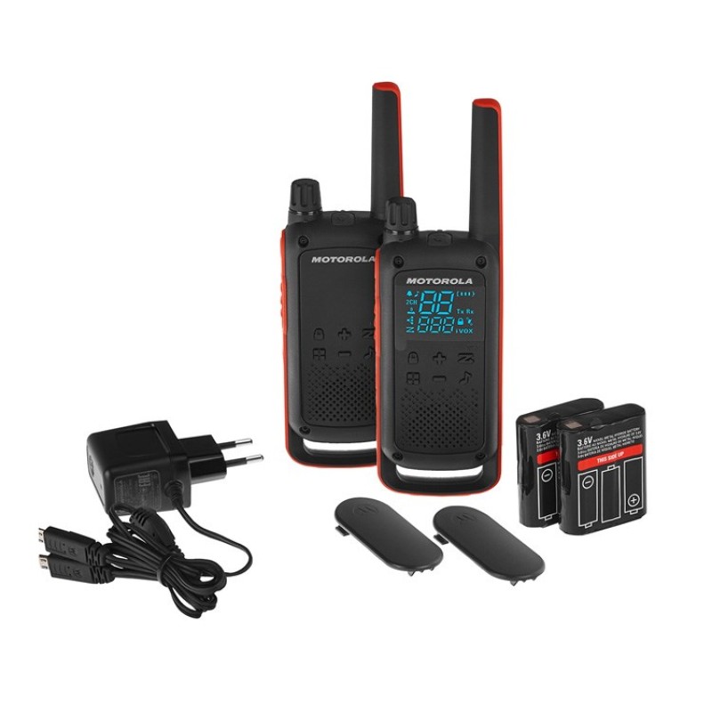 Motorola T82 Twin Pack two-way radio 16 channels Black,Orange Motorola T82 Twin Pack two-way radio 16 channels Black,Orange