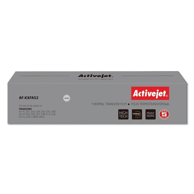 Activejet AF-KXFA52 Copy Film (Replacement for Panasonic KX-FA52; Supreme; black) Activejet AF-KXFA52 Copy Film (Replacement for Panasonic KX-FA52; Supreme; black)