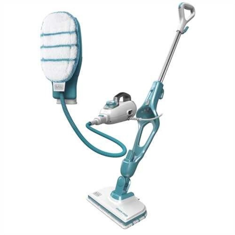 Black & Decker 9IN1 Steam-mop Upright steam cleaner 0.5 L Turquoise,White 1300 W Black & Decker 9IN1 Steam-mop Upright steam cleaner 0.5 L Turquoise,White 1300 W