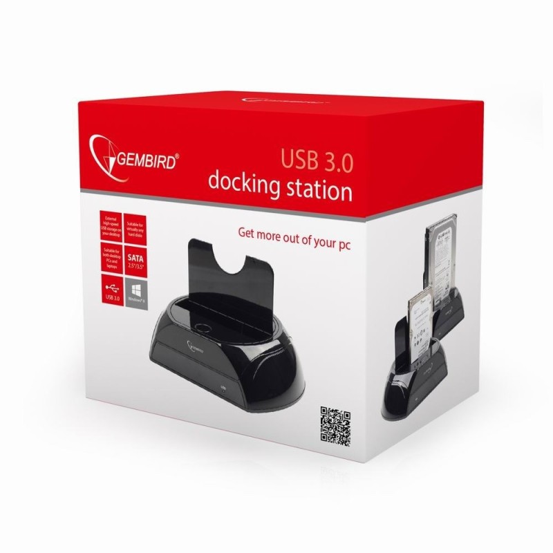 Gembird HD32-U3S-2 storage drive docking station Black Gembird HD32-U3S-2 storage drive docking station Black