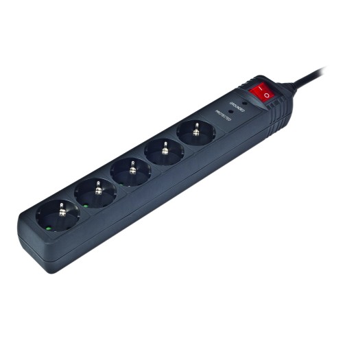 Gembird SPG5-C-5 power extension 1.5 m 5 AC outlet(s) Black Gembird SPG5-C-5 power extension 1.5 m 5 AC outlet(s) Black