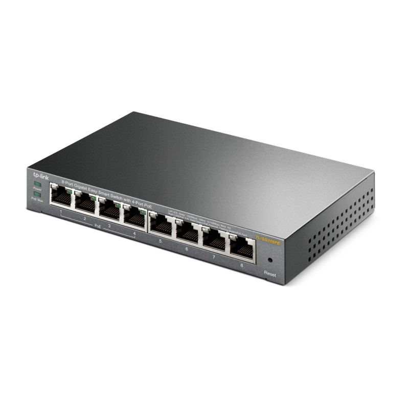 TP-Link 8-Port Gigabit Easy Smart Switch with 4-Port PoE TP-Link 8-Port Gigabit Easy Smart Switch with 4-Port PoE