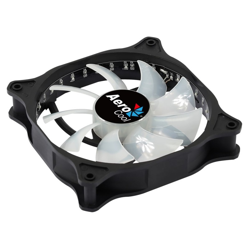 Aerocool COSMO12FRGB PC Fan 12cm LED RGB Molex Connector Silent Black Aerocool COSMO12FRGB PC Fan 12cm LED RGB Molex Connector Silent Black