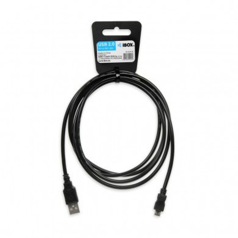 iBox IKU2M18 USB cable 1.8 m USB 2.0 USB A Micro-USB B Black iBox IKU2M18 USB cable 1.8 m USB 2.0 USB A Micro-USB B Black