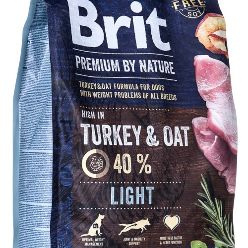 BRIT Premium by Nature Light Turkey&Oat - dry dog food - 3 kg BRIT Premium by Nature Light Turkey&Oat - dry dog food - 3 kg