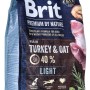 BRIT Premium by Nature Light Turkey&Oat - dry dog food - 3 kg