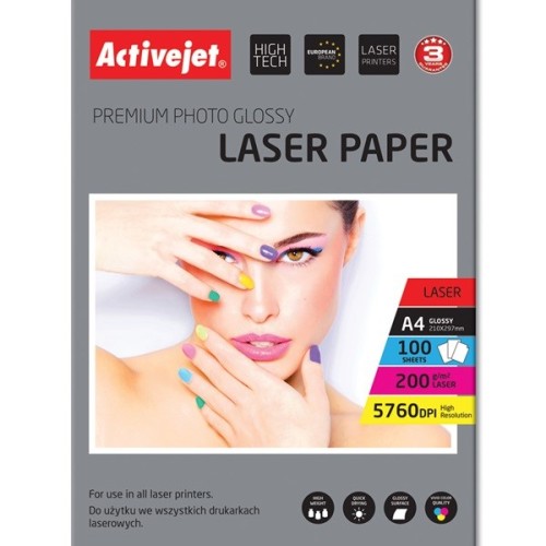 Activejet AP4-200G100L photo paper for laser printers; A4; 100 pcs