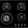 Amica PG6411SR hob Black Built-in Gas 4 zone(s)