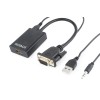 Lanberg AD-0006-BK video cable adapter 0.2 m VGA (D-Sub) Mini DisplayPort Black