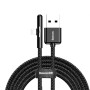 Baseus angled nylon cable USB Lightning cable 1.5A 2m black (CAL7C-B01)