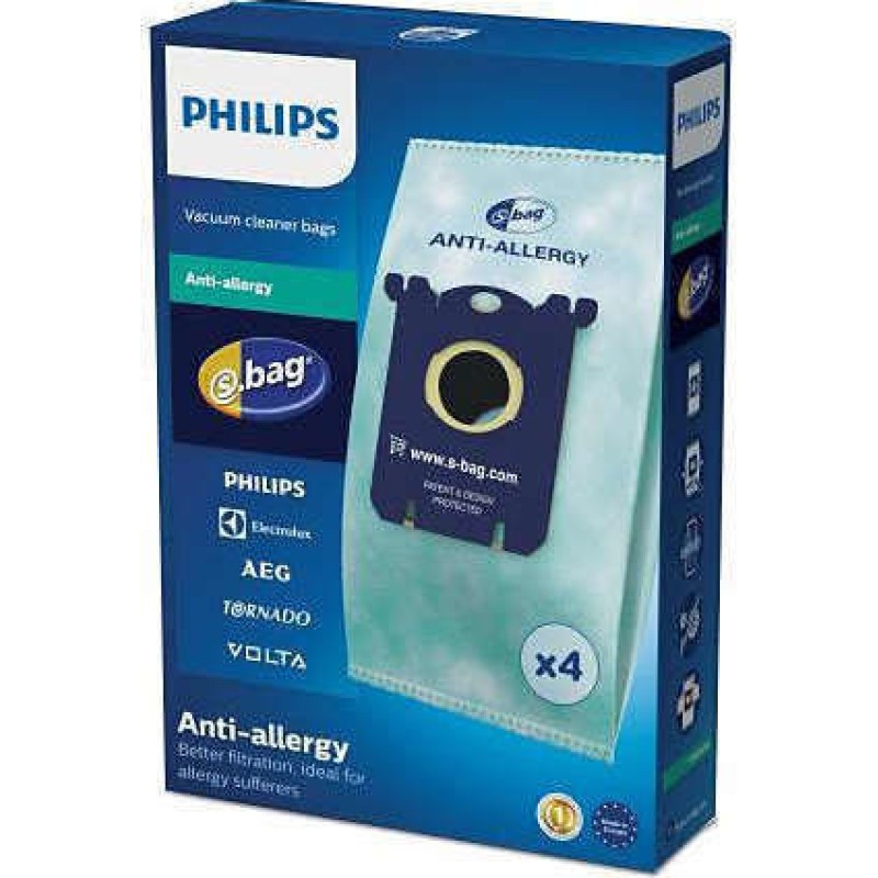 Philips Σακούλες Σκούπας 4τμχ Συμβατή με Σκούπα Philips