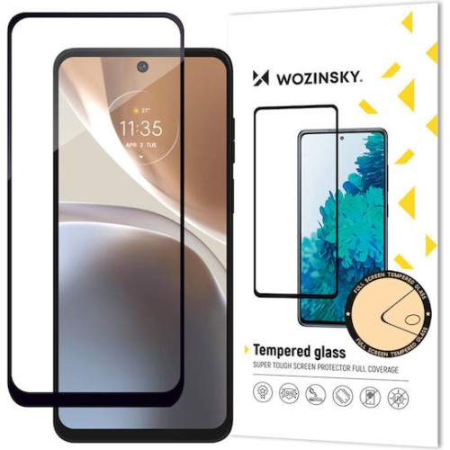 Wozinsky 9H Full Glue Full Face Tempered Glass Μαύρο (Motorola Moto G32)