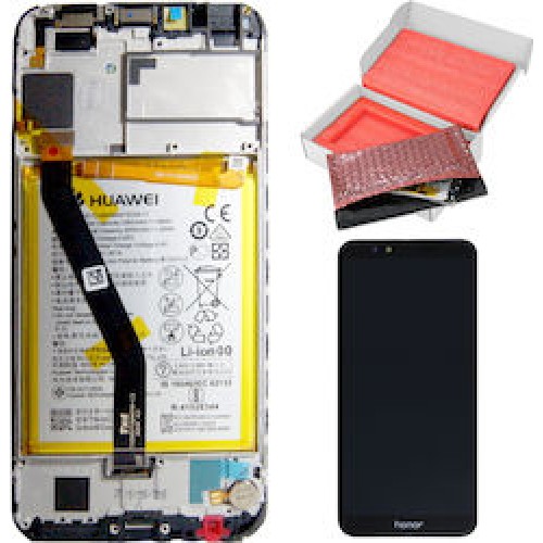 Huawei Οθόνη Service Pack με Πλαίσιο για Honor 7A (Μαύρο)