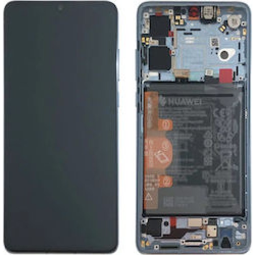 Huawei Οθόνη Service Pack με Πλαίσιο για Huawei P30 (Λευκό)