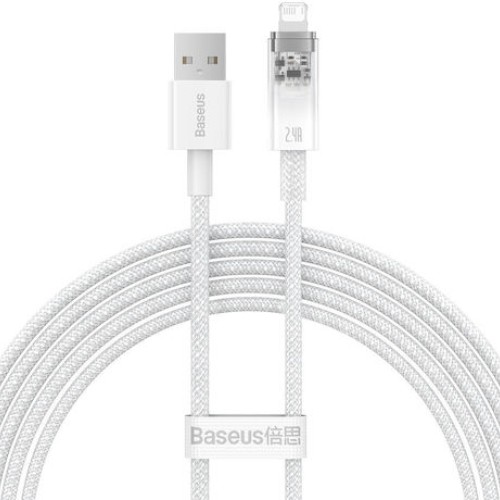 Baseus Explorer Braided USB-A to Lightning Cable 20W Λευκό 2m (CATS010102)