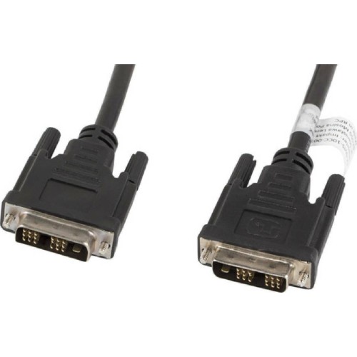 Lanberg Cable DVI-D male - DVI-D male 1.8m (CA-DVIS-10CC-0018-BK)