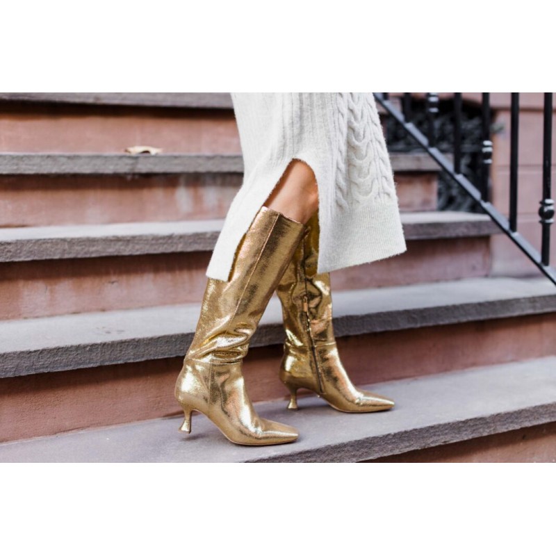 Michael Kors Scrunch Boot Pale Gold