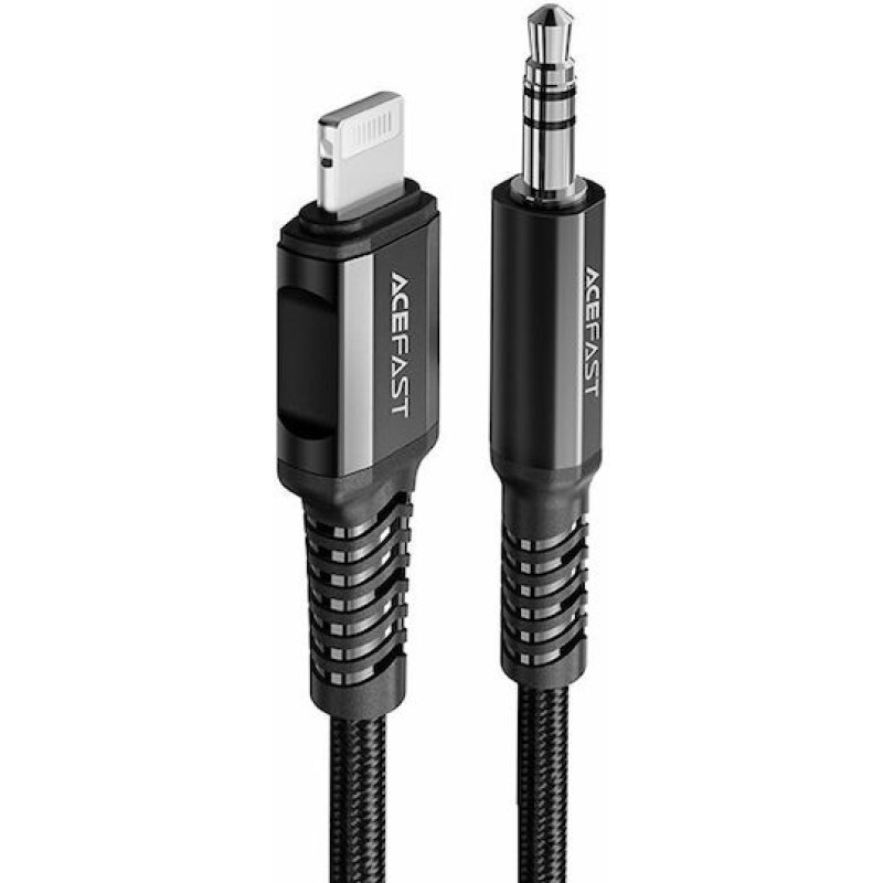 Acefast C1-06 Braided 3.5mm to Lightning Cable Μαύρο 1.2m