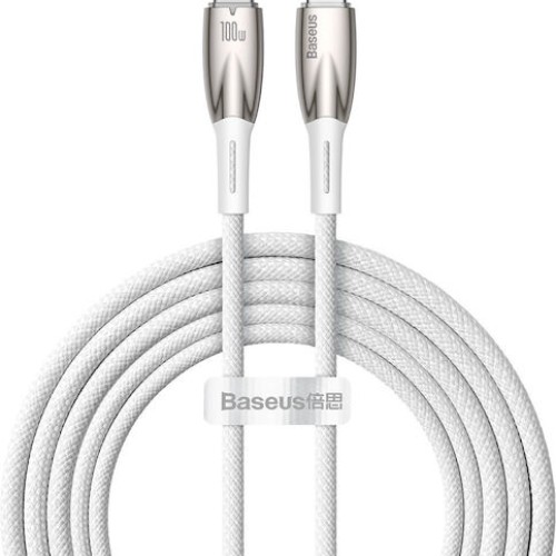 Baseus Glimmer USB 2.0 Cable USB-C male - USB-C 100W Λευκό 2m (CADH000802) Baseus Glimmer USB 2.0 Cable USB-C male - USB-C 100W Λευκό 2m (CADH000802)