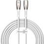 Baseus Glimmer USB 2.0 Cable USB-C male - USB-C 100W Λευκό 2m (CADH000802)