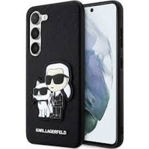 Karl Lagerfeld Θήκη για Samsung Galaxy S23 S911 hardcase black Saffiano Karl & Choupette