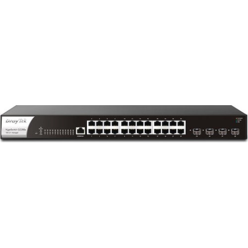 Draytek VigorSwitch P2280x Managed L3 / L2 PoE+ Switch με 24 Θύρες Ethernet και 4 SFP Θύρες