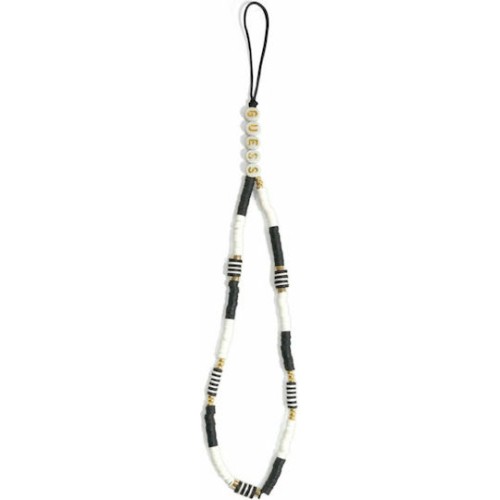 Guess Phone Strap Heishi Beads Λουράκι Καρπού για Κινητά Μαύρο