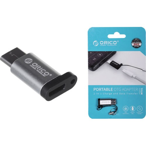 Orico Μετατροπέας USB-C male σε micro USB female Ασημί (CBT-MT01-SV-BP)