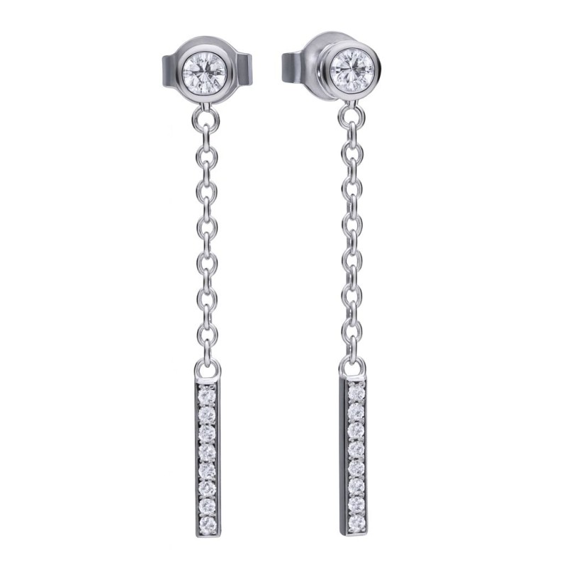 WOMEN EARRINGS DIAMONFIRE 6219191082 (3CM )
