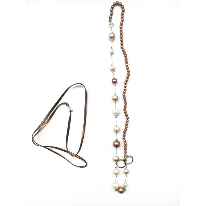 WOMAN NECKLACE NECKLACE MISAKI QCRNTERRAMULT (40CM+37CM )