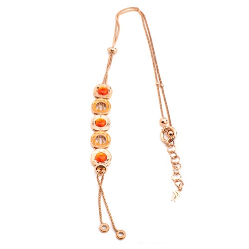 WOMAN NECKLACE FOLLI FOLLIE 3N1T045RO (28CM ) WOMAN NECKLACE FOLLI FOLLIE 3N1T045RO (28CM )