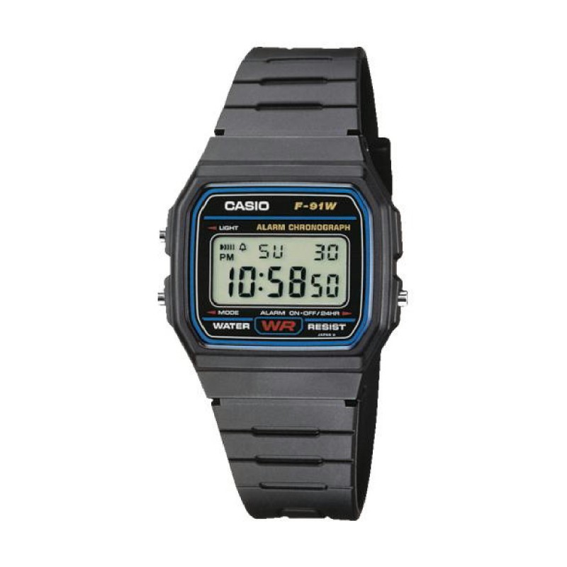 MAN WATCH CASIO  F-91W-1YER (38.2 × 35.2 × 8.5 mm)
