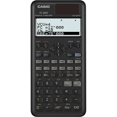 CALCULATOR CASIO FC200V2WET (16.2 x 7.7 x 1.1CM ) CALCULATOR CASIO FC200V2WET (16.2 x 7.7 x 1.1CM )