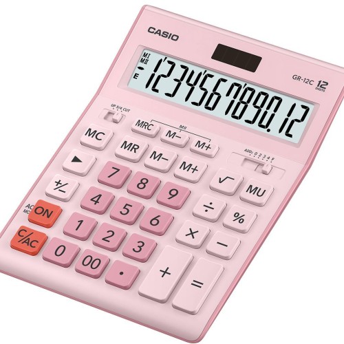 UNISEX CALCULATOR CASIO GR12CPKWEP (20,9X15,5X3,5CM )