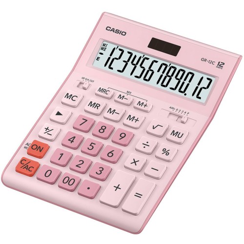 UNISEX CALCULATOR CASIO GR12CPKWEP (20,9X15,5X3,5CM ) UNISEX CALCULATOR CASIO GR12CPKWEP (20,9X15,5X3,5CM )