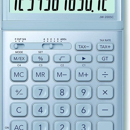 CALCULATORS  CASIO JW200SCBU 183.5 × 109 × 10.8 mm