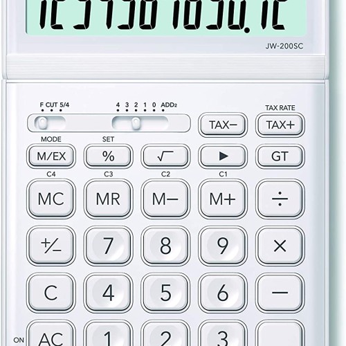 CALCULATORS  CASIO JW200SCWE 183.5 × 109 × 10.8 mm