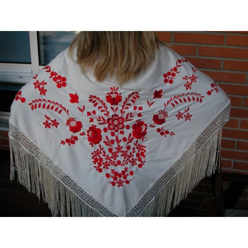 WOMAN SHAWL FLAMENCO PGBL42 140 CM WOMAN SHAWL FLAMENCO PGBL42 140 CM