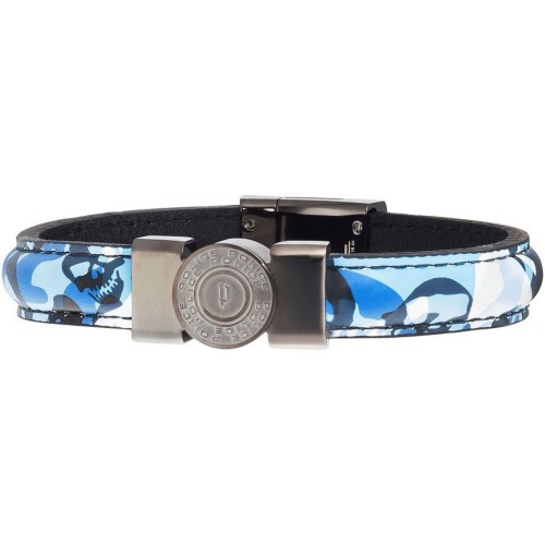 MAN BRACELET POLICE PJ25556BLU03L (21CM )