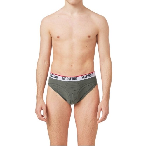 Moschino Logo Waistband Brief Green