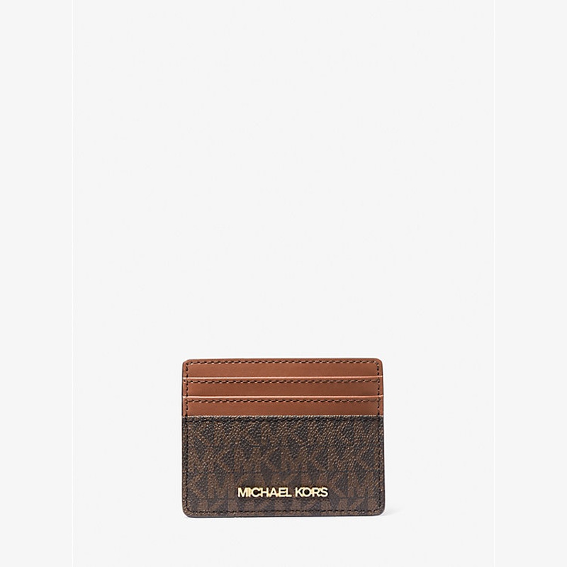 Michael Kors Jet Set Logo Card Holder Brown