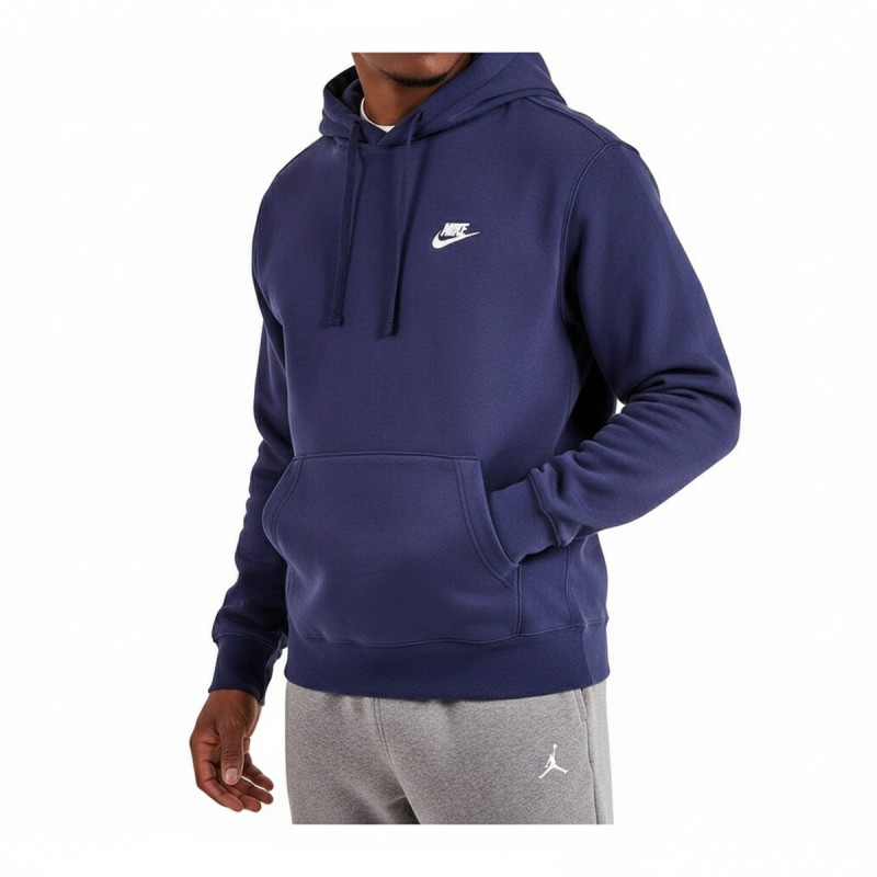 Nike Club Fleece Pullover Hoodie Navy